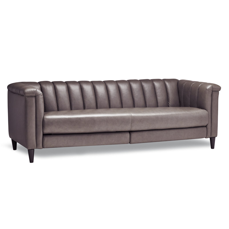Everly Quinn Pascale Leather Reclining Sofa Wayfair